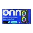 onn Large Party Speaker Gen 2 with LED Lighting