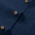 Alimens & Gentle Men's Linen Shirts Short Sleeve Hawaiian Button down Shirt with Pocket