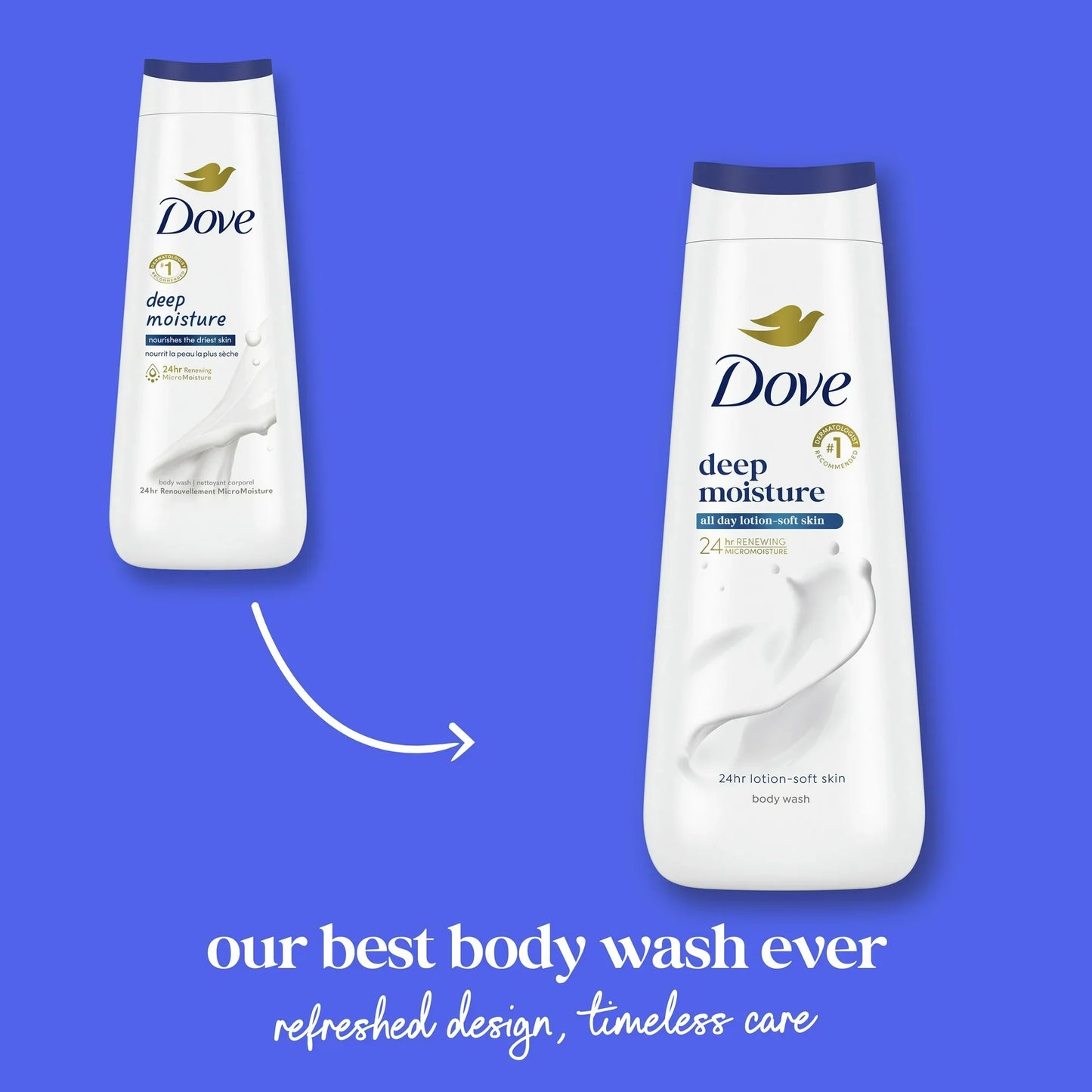 Dove Body Wash for Women Nourishing Deep Moisture Cleanser All Skin, 11 oz