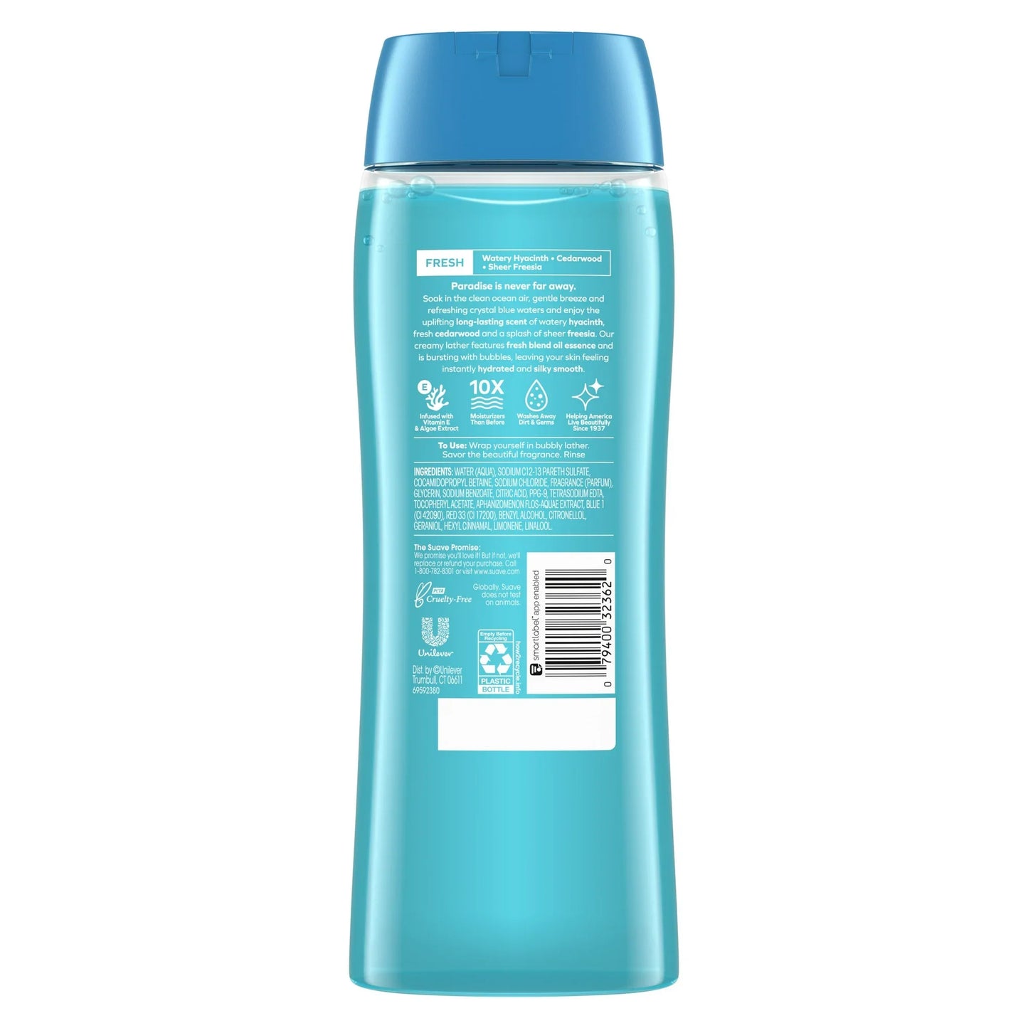 Suave Essentials Body Wash, Ocean Breeze, 18 oz