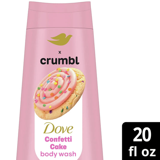 Dove Crumbl Moisturizing Liquid Body Wash Confetti Cake, 20 oz