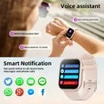 Mingdaln 2025 New 1.85-inch Men Women's Smartwatch with Answer/Make Calls/100 Sports Modes/Message Reminder, IP67 Waterproof Fitness Tracker fits for Android Iphone Devices（Pink）