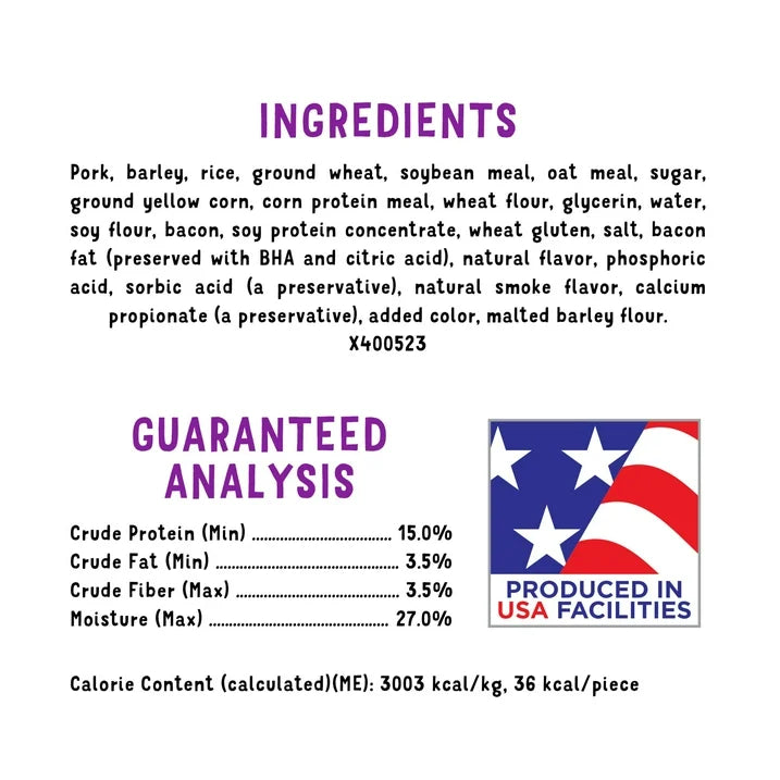 Purina Beggin' Strips Dog Treats Original with Real Bacon Flavor Tender Chews, 40 oz Pouch