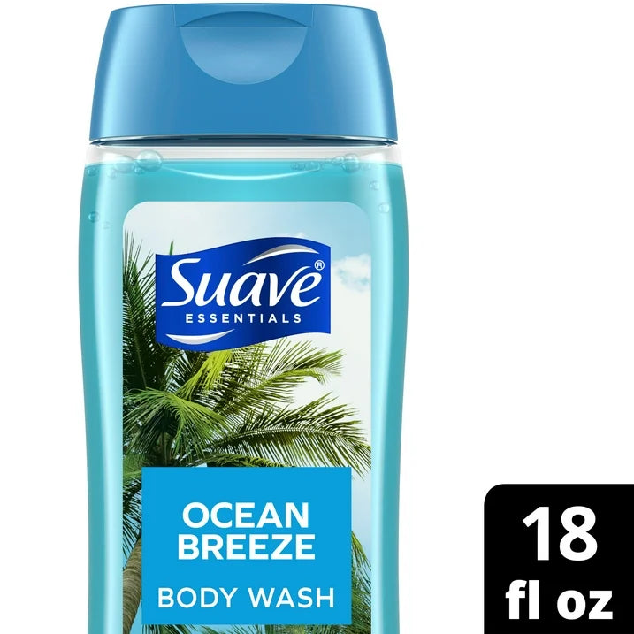Suave Essentials Body Wash, Ocean Breeze, 18 oz