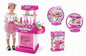 26" Portable Kitchen Appliance Oven Cooking Play Set With Lights & Sound (Pink)