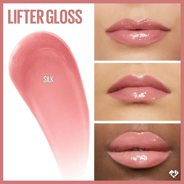 Maybelline Lifter Gloss Lip Gloss Makeup with Hyaluronic Acid, Silk