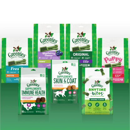Greenies Original Petite Natural Dental Care Dog Treats, 12 Oz Pack (20 Treats)