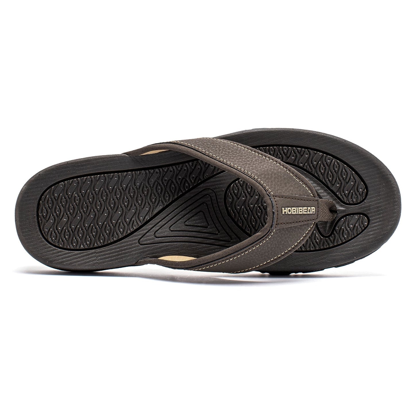 Mens Thong Sandals Indoor and Outdoor Beach Flip Flop Dark Brown (Size 7.5)