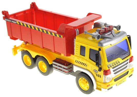 Friction Powered Cement Mixer Truck Toy With Lights And Sound
